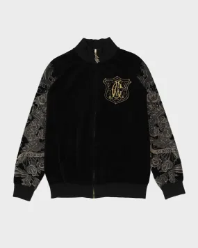 00s Christian Audigier Black Velour Jacket - XL