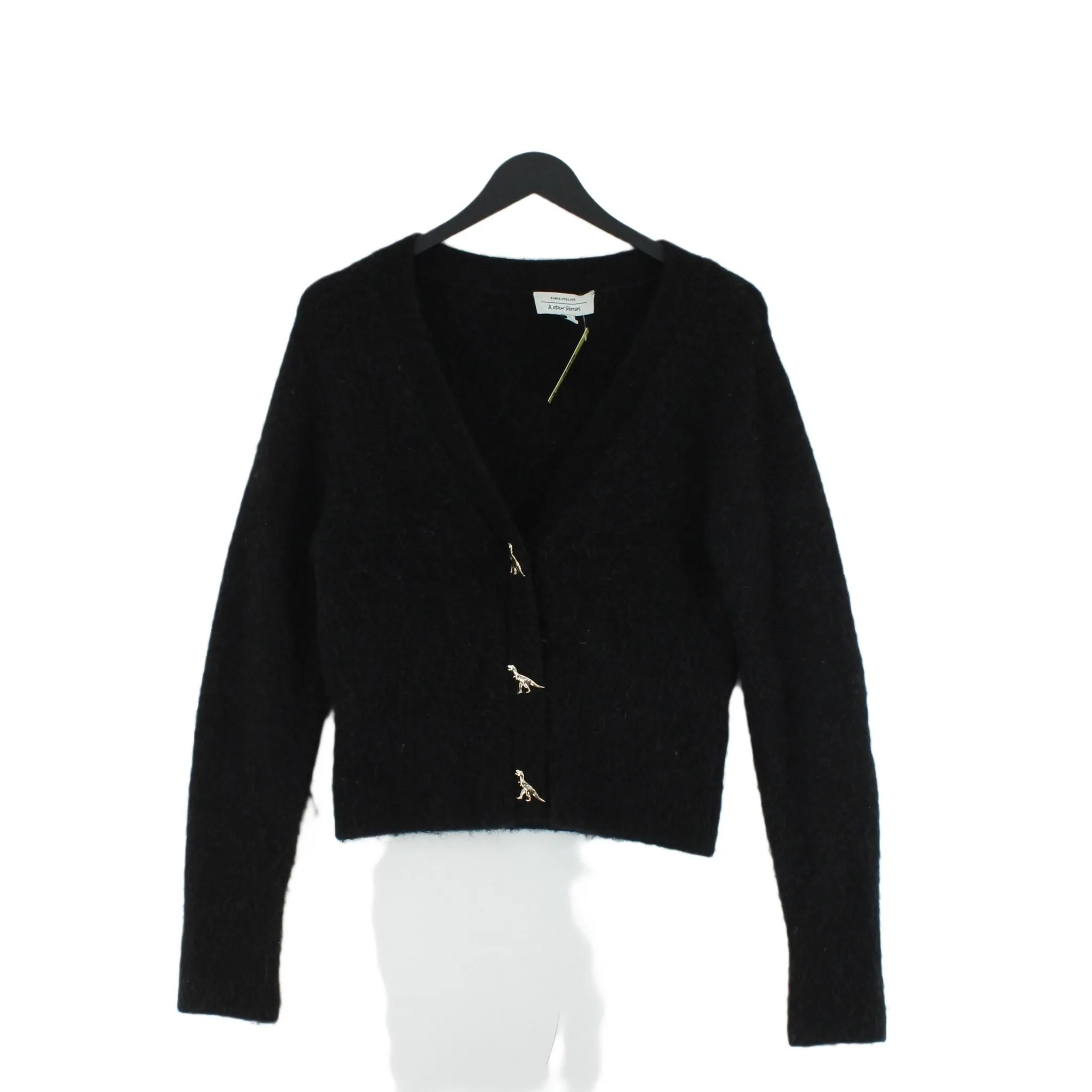 & Other Stories Women's Cardigan S Black Polyamide with Elastane, Other, Wool