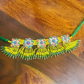 Arian Handcrafted Mirror Yellow Green (Choker)