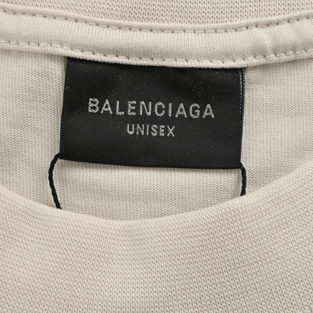 Balenciaga Beige T-Shirt with EREWHON Graphic