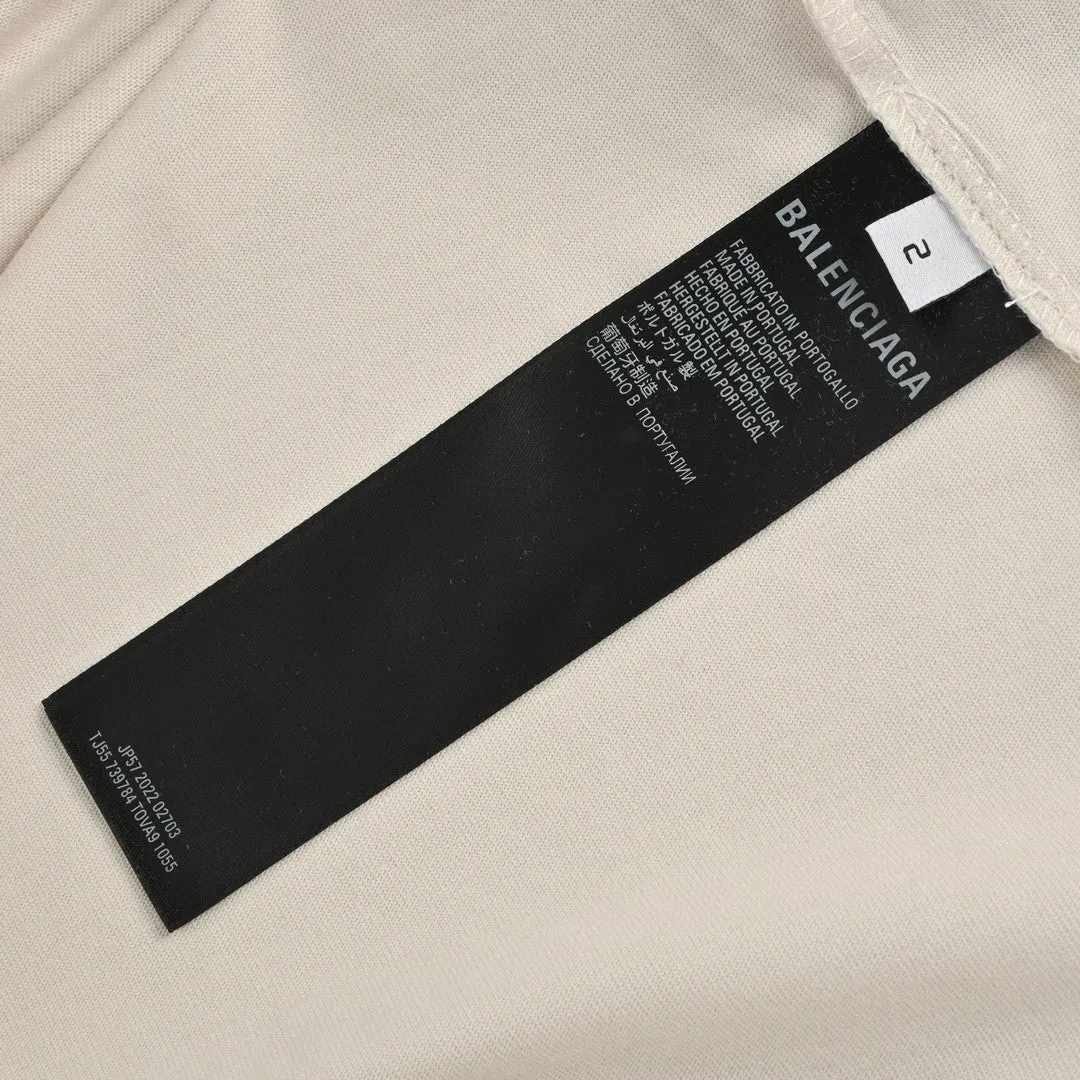 Balenciaga Beige T-Shirt with EREWHON Graphic