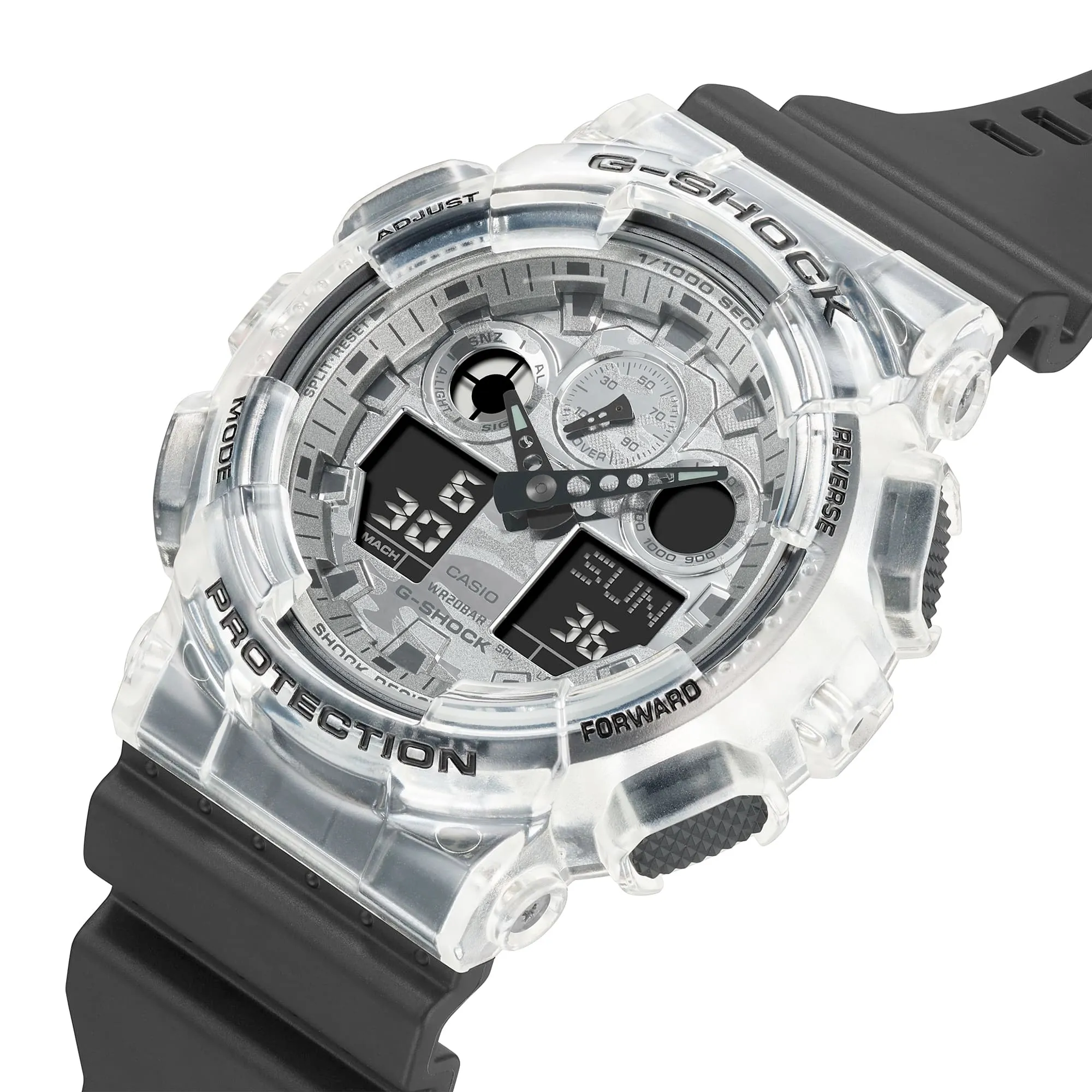 CASIO G-SHOCK GA100SKC-1A Neo Utility Skeleton Camouflage Camo Watch