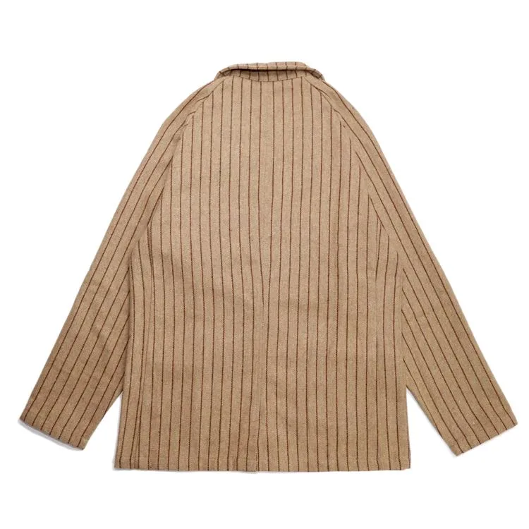 Cookman Lab Jacket - Wool Mix Stripe : Beige