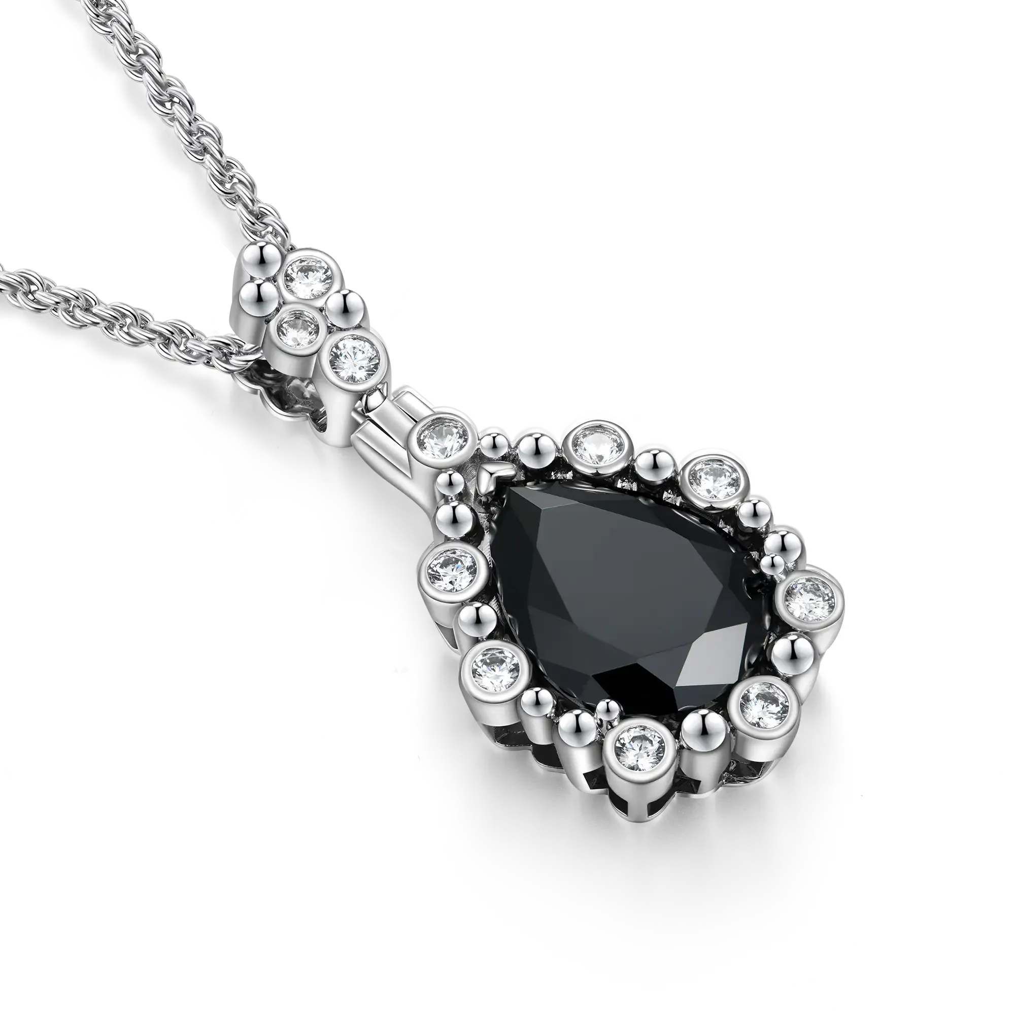 Enigma Black Teardrop Pendant