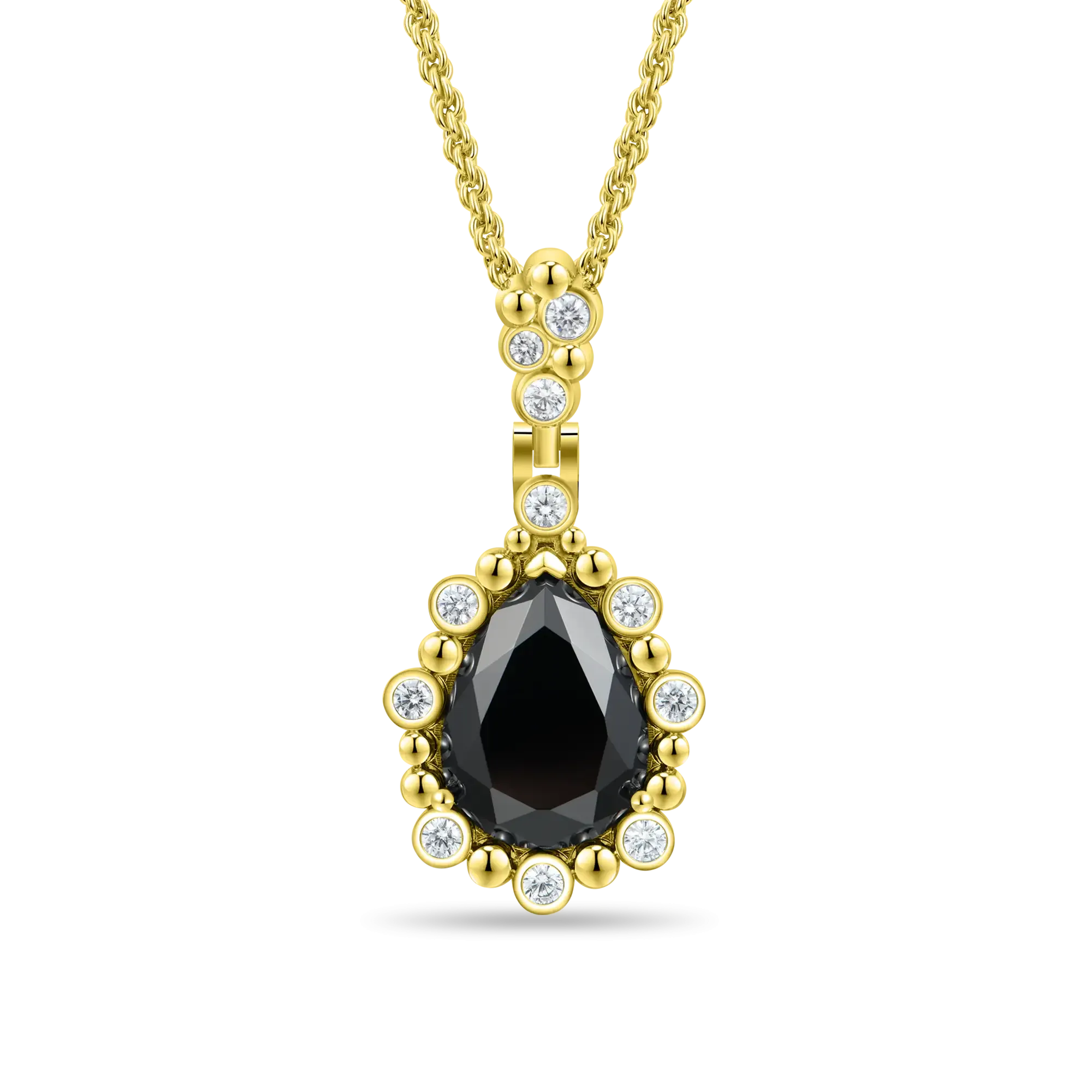 Enigma Black Teardrop Pendant