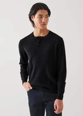 EXTRA-FINE MERINO WAFFLE HENLEY