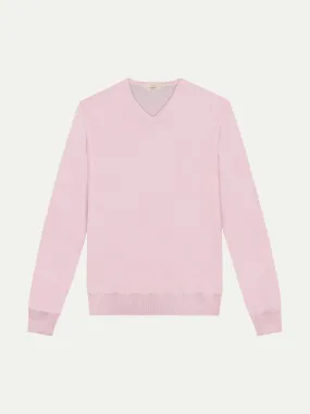 Extrafine Merino V-Neck Pink