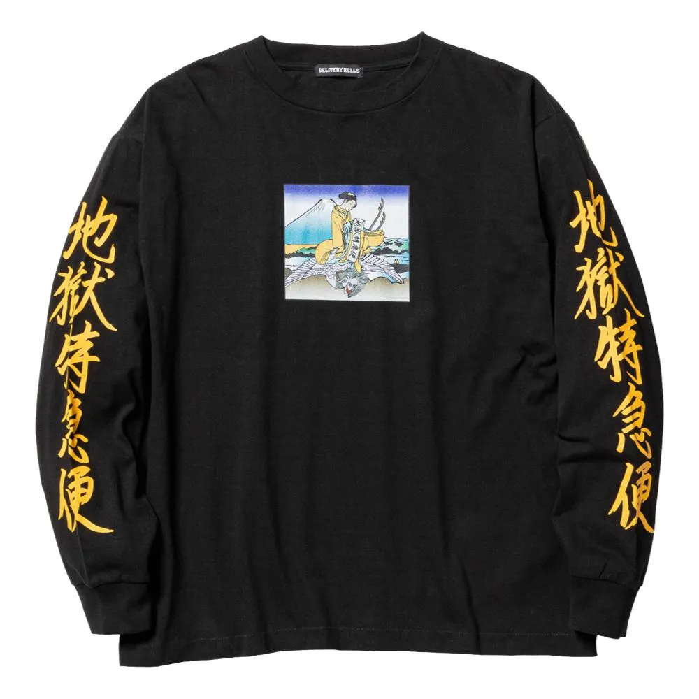 FLAGSTUFF 地獄特急便 L/S TEE-BLACK