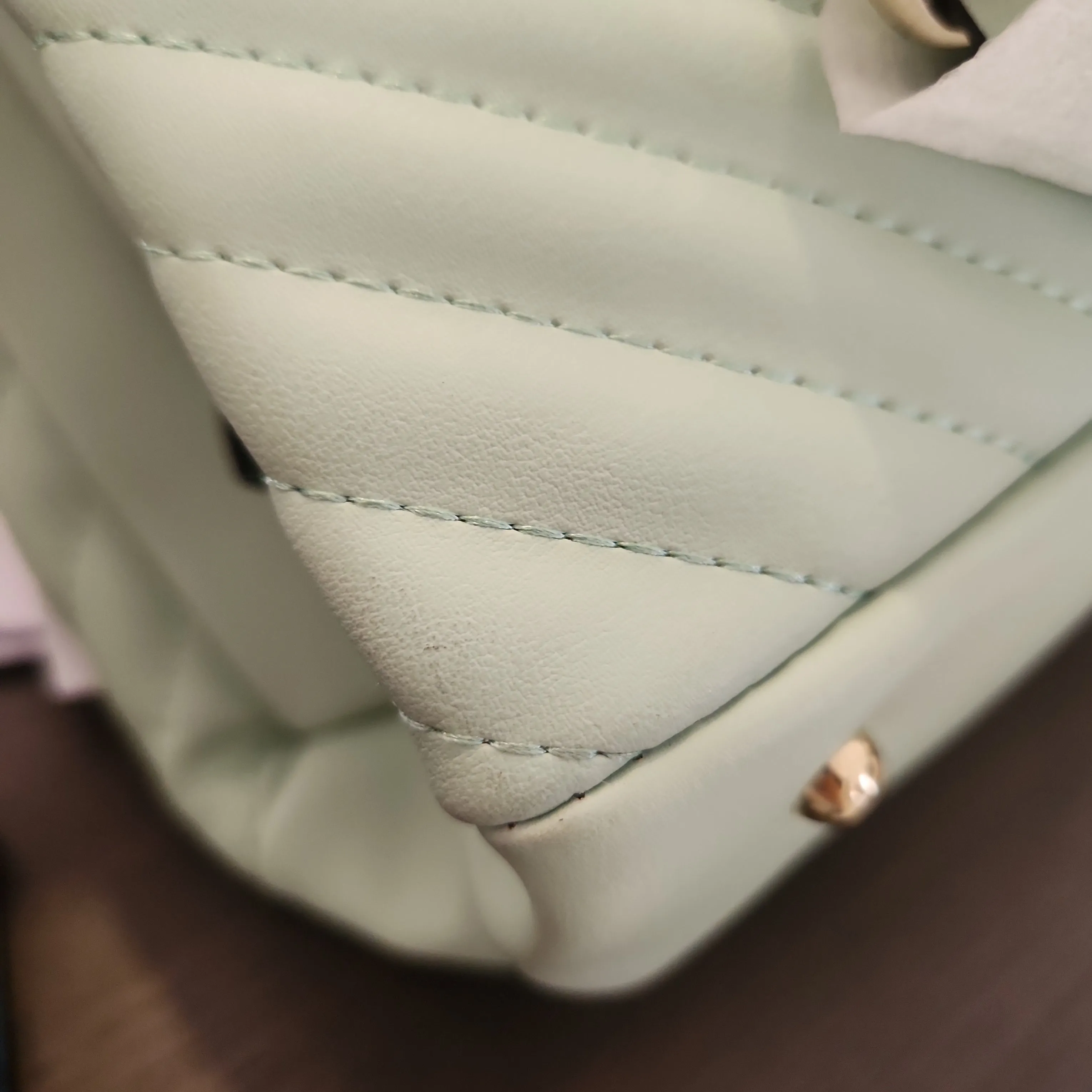 Guess Mint Green Quilted Shoulder Bag | Brand New |