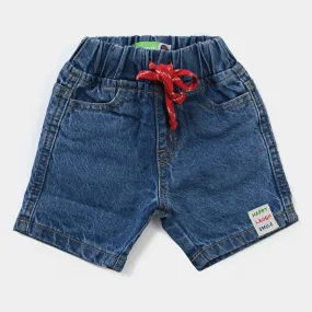 Infant Boys Denim rigid Short Lugh Happy Smile-Mid Blue