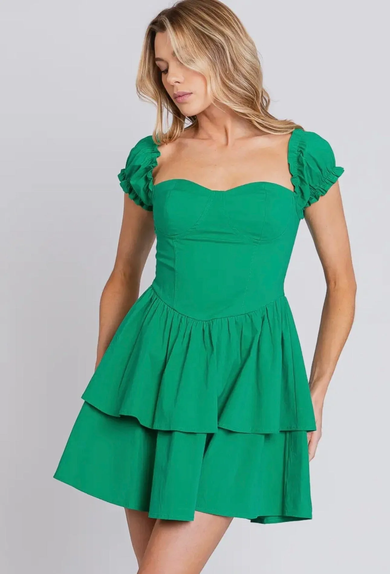 Kelley Green Mini Dress