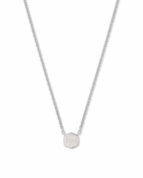 Kendra Scott Davie Pendant Necklace in Rainbow Moonstone and Sterling Silver