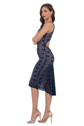 Lace Fishtail Keyhole Tango Dress