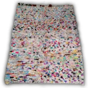 Moroccan Rug, Moroccan Handmade Boucherouite, Colorful Bohemian Rug