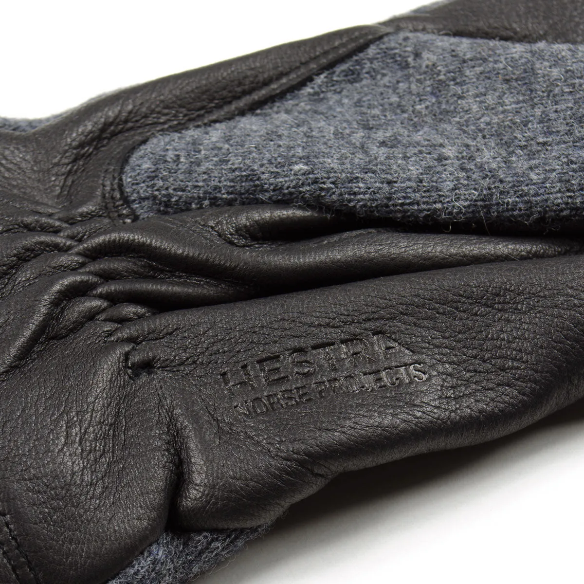 Norse Projects x Hestra - Svante Wool / Leather Gloves - Charcoal