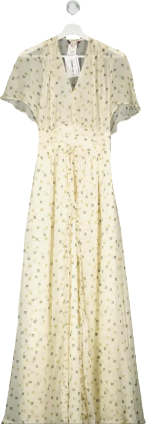 Paul & Joe Cream Silk Maxi Dress UK 8