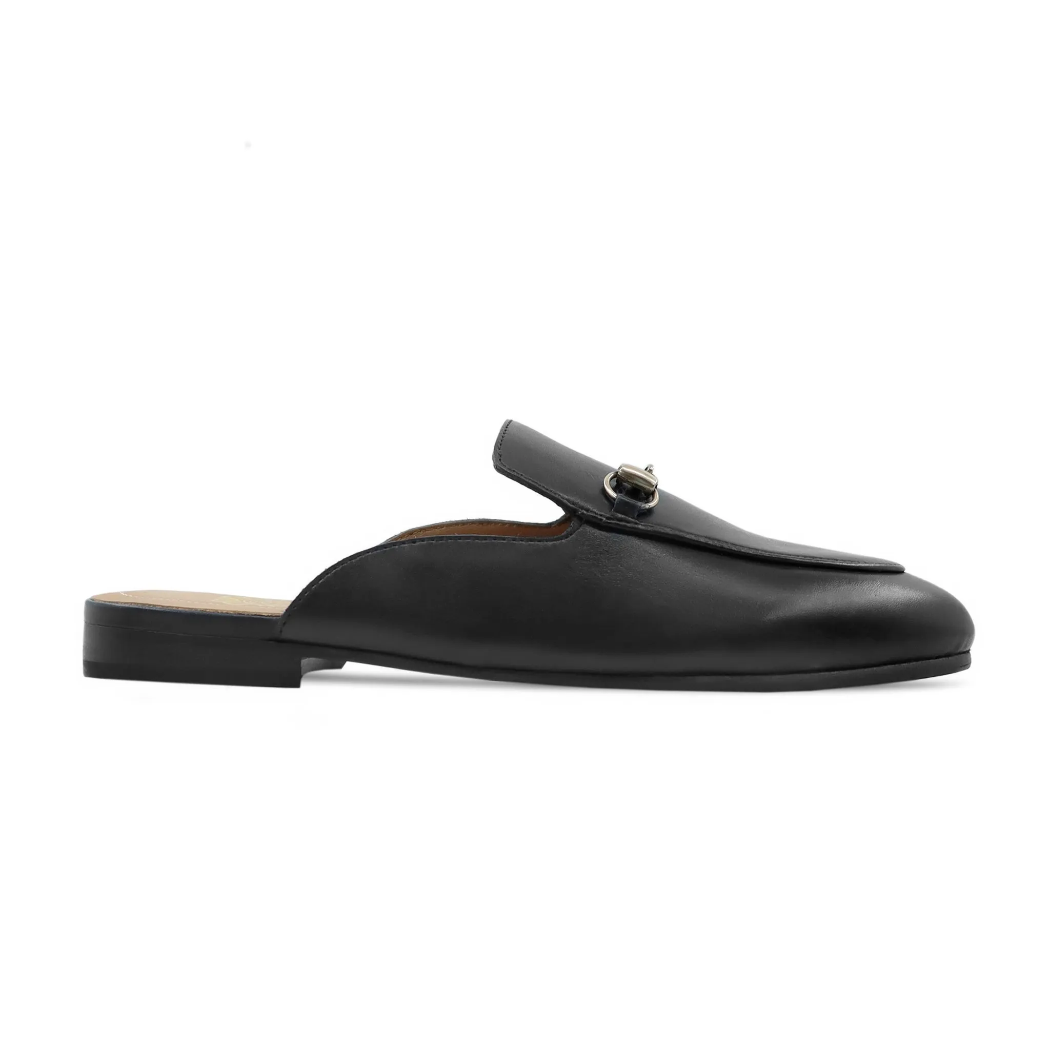 Portzone - Men's  Black Slipper Calf Leather