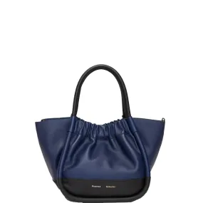 PS Ruched Tote Small, Black/Blue