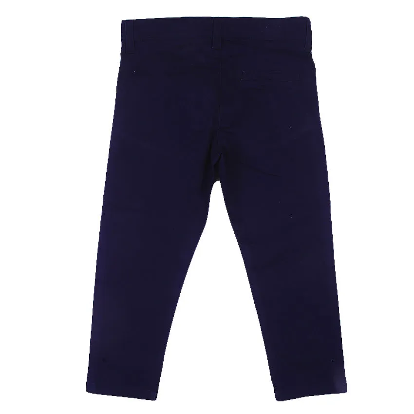 REDTAG Boy's Navy Casual Trousers