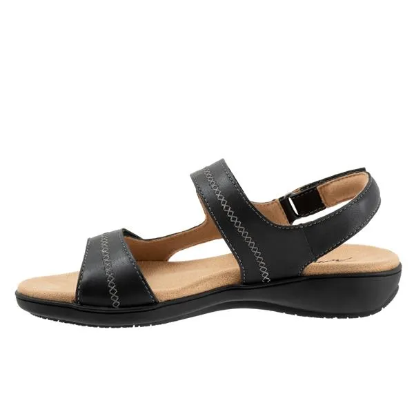 Romi Stitch Black Sandals