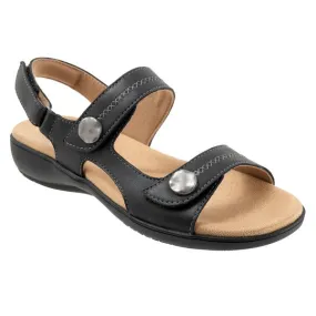 Romi Stitch Black Sandals