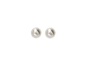 Silver Petite Graine Diamond Studs