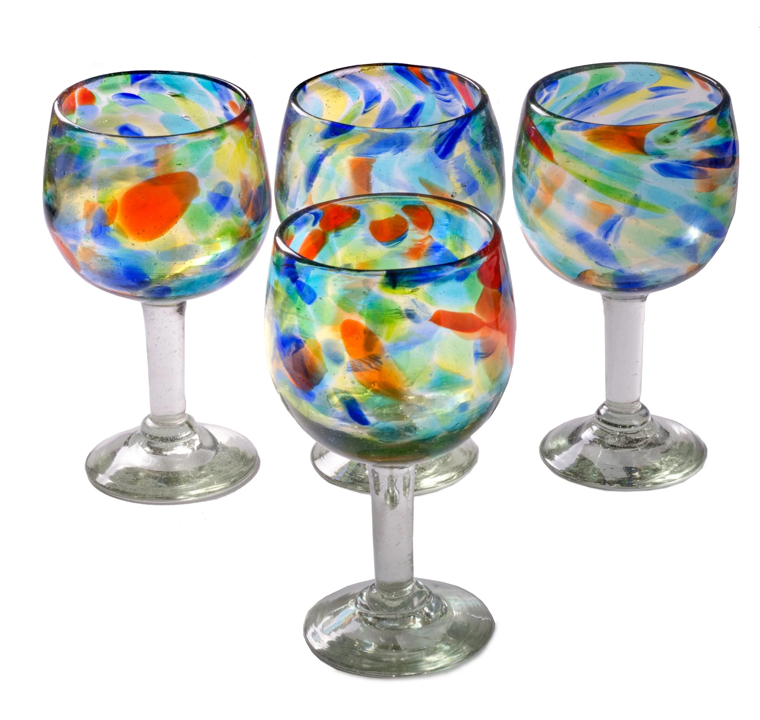 Solid Confetti Wine Goblet - 16 oz - Set of 4