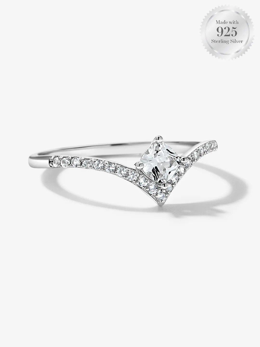 Solitaire Wishbone Ring