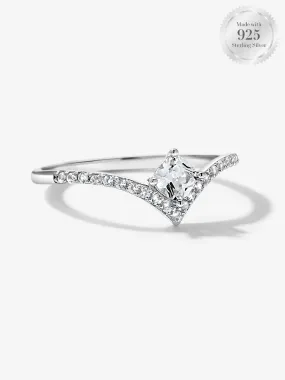 Solitaire Wishbone Ring