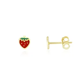 Strawberry Enamel Stud Earrings