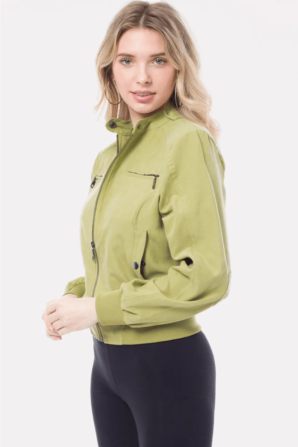 Suede Bomber Jacket