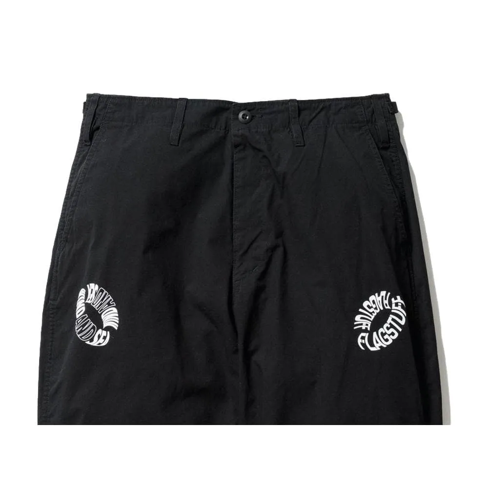 WIND AND SEA DAMAGE MIL PANTS-BLACK