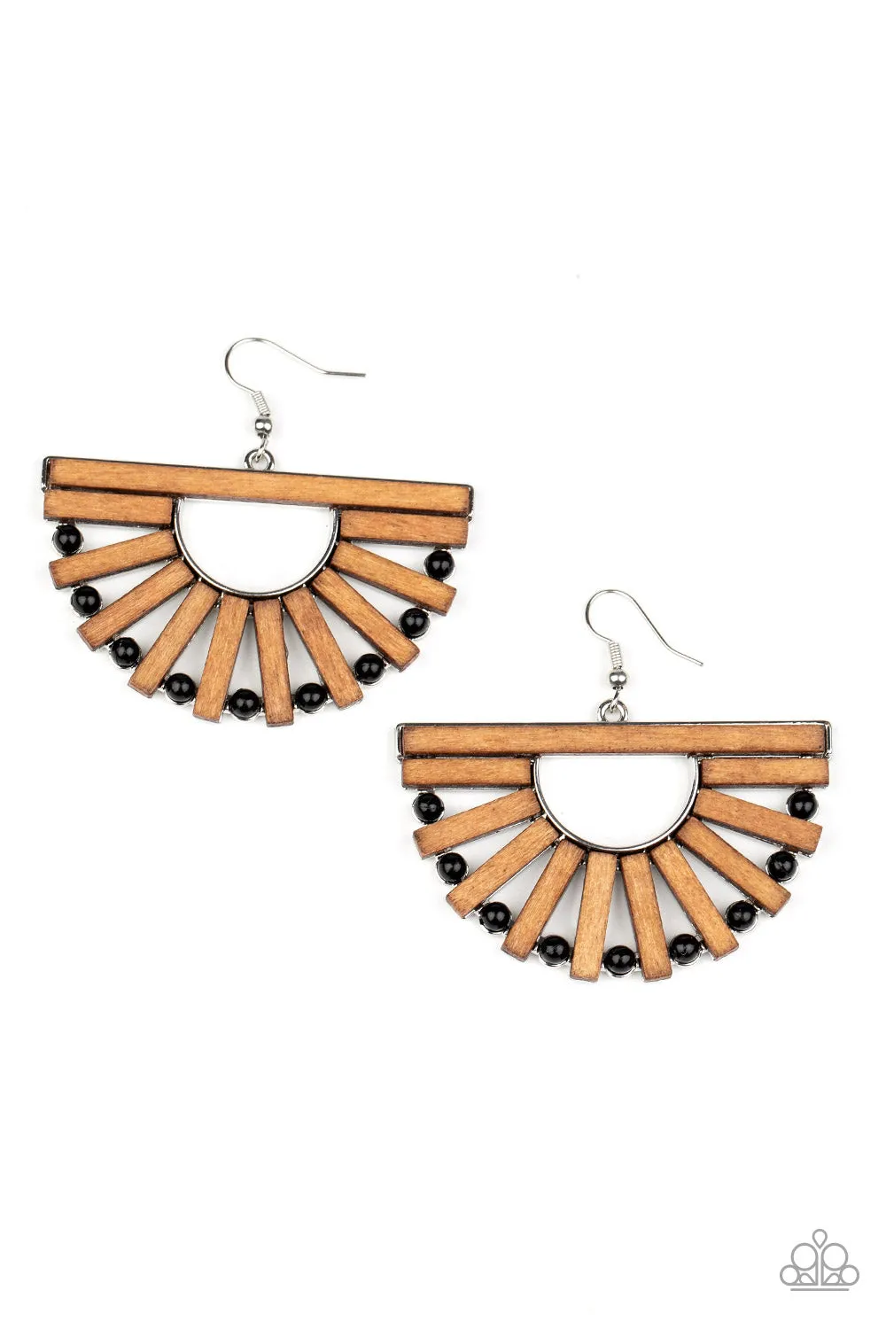 Wooden Wonderland Black-Earrings